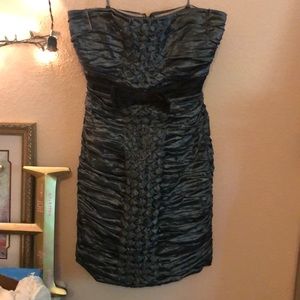 Gray and black dress